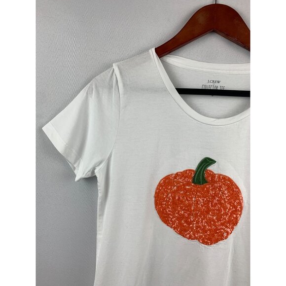 J.Crew Collector Tee With Sequined Pumpkin Print - Picture 3 of 6